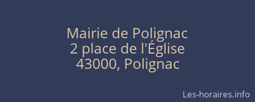Mairie de Polignac