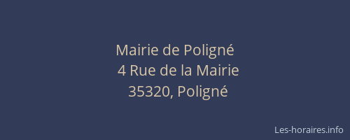 Mairie de Poligné