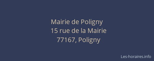 Mairie de Poligny