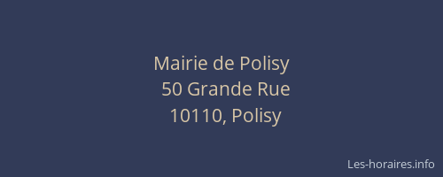 Mairie de Polisy