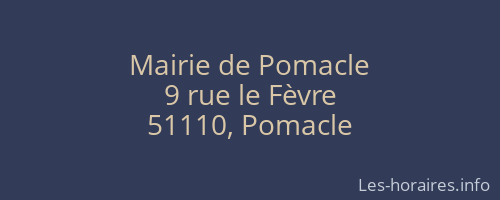 Mairie de Pomacle