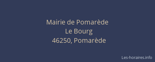 Mairie de Pomar&egrave;de