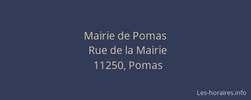 Mairie de Pomas