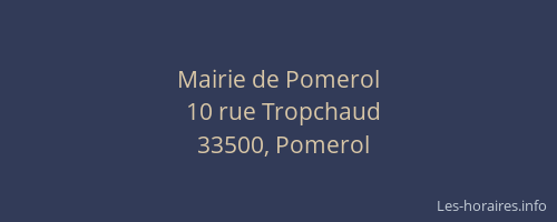 Mairie de Pomerol