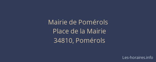 Mairie de Pomérols