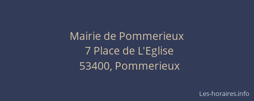 Mairie de Pommerieux