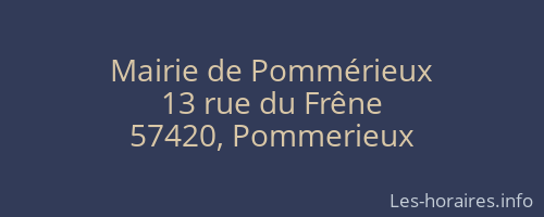 Mairie de Pommérieux
