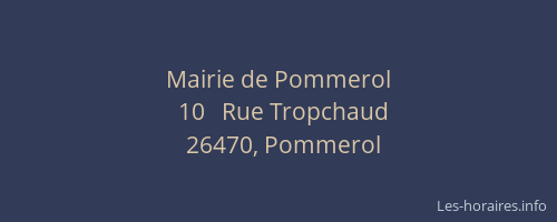 Mairie de Pommerol