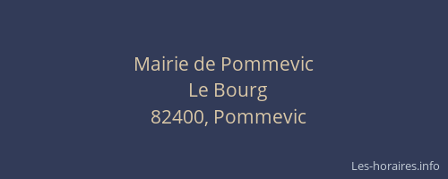 Mairie de Pommevic