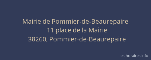 Mairie de Pommier-de-Beaurepaire
