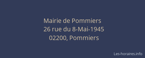 Mairie de Pommiers