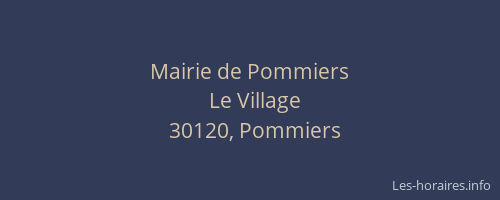 Mairie de Pommiers