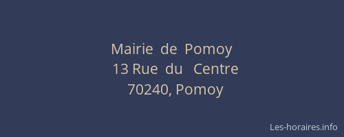 Mairie  de  Pomoy