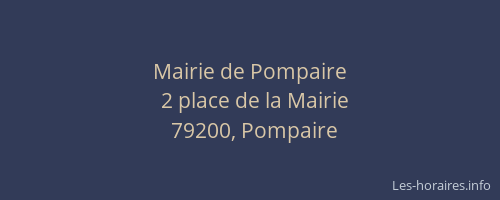 Mairie de Pompaire