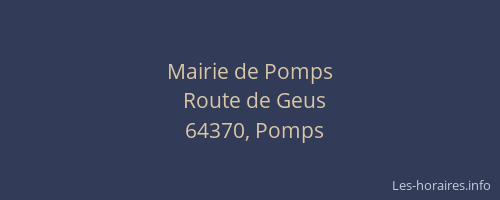 Mairie de Pomps