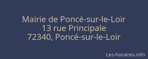 Mairie de Poncé-sur-le-Loir