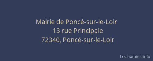 Mairie de Ponc&eacute;-sur-le-Loir