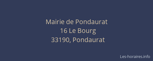 Mairie de Pondaurat