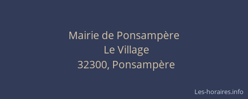Mairie de Ponsampère
