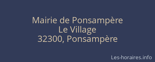 Mairie de Ponsampère