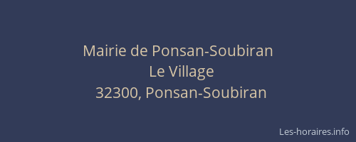 Mairie de Ponsan-Soubiran