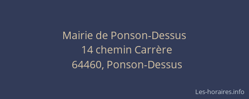 Mairie de Ponson-Dessus