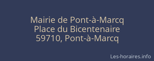 Mairie de Pont-à-Marcq