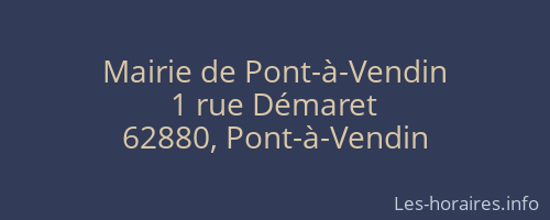 Mairie de Pont-à-Vendin