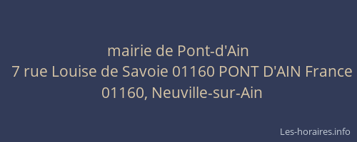 mairie de Pont-d'Ain