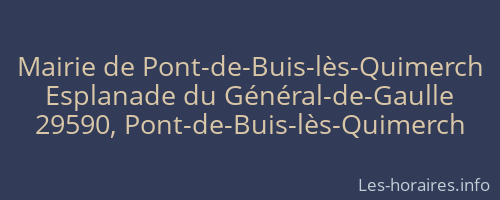 Mairie de Pont-de-Buis-lès-Quimerch
