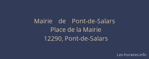 Mairie    de    Pont-de-Salars