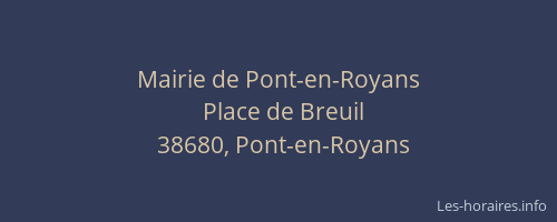 Mairie de Pont-en-Royans