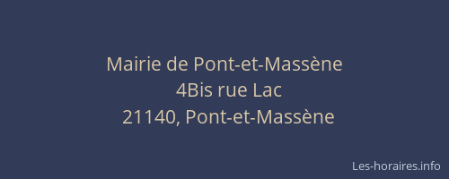 Mairie de Pont-et-Mass&egrave;ne
