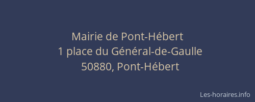 Mairie de Pont-H&eacute;bert