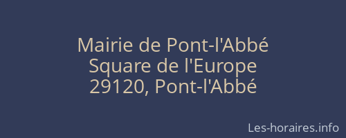 Mairie de Pont-l'Abbé