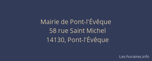 Mairie de Pont-l'&Eacute;v&ecirc;que
