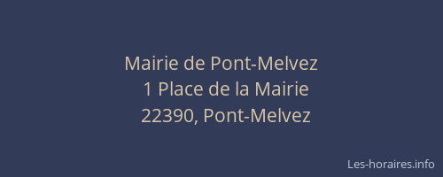 Mairie de Pont-Melvez