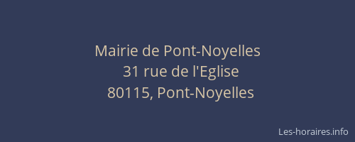 Mairie de Pont-Noyelles