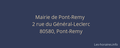 Mairie de Pont-Remy