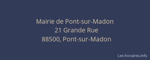 Mairie de Pont-sur-Madon