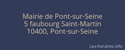 Mairie de Pont-sur-Seine