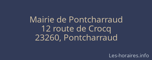 Mairie de Pontcharraud