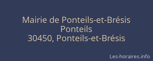 Mairie de Ponteils-et-Brésis