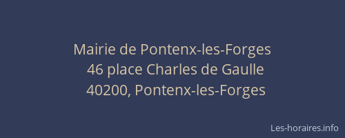 Mairie de Pontenx-les-Forges