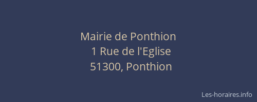 Mairie de Ponthion