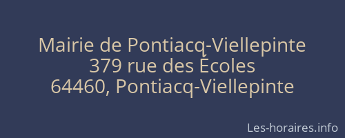 Mairie de Pontiacq-Viellepinte
