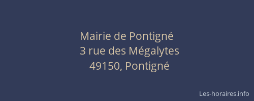 Mairie de Pontigné