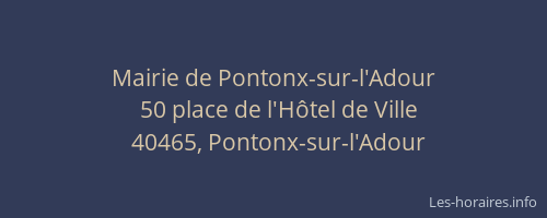 Mairie de Pontonx-sur-l'Adour
