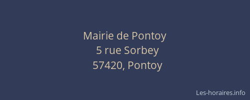 Mairie de Pontoy