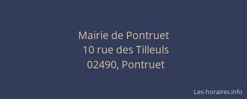 Mairie de Pontruet
